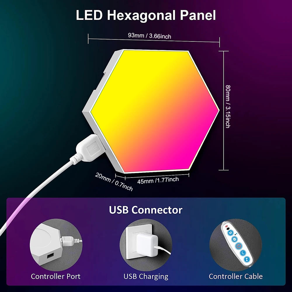 RGB Smart Sechseckige Wandleuchte