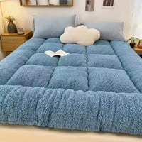 Mattress Topper Warm Lamb Fleece Mattress Upholstered Bed Winter Student Dormitory Sleeping Pad Single Double Floor Mat