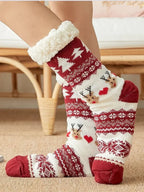 Thermal Winter Warm Slipper Socks Non Slip Grip Fluffy Fuzzy Slipper Socks Short Furry Monkey