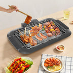 Electric Table Grill 2000W 6 Temperature Gears Grill Plate Electric Barbecue Grill Durable for Family Gathering Indoor Camping