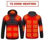 USB Electric Self Heating Jacket Winter Coat Warm Clothing 2-21 Areas
