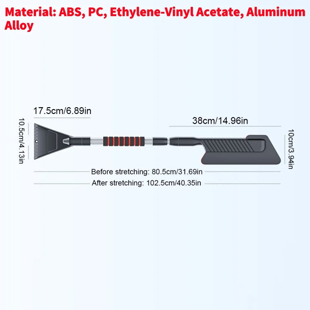 Extendable Ice Scraper & Windshield Snow Remover with Ergonomic Handle - Car Accessories