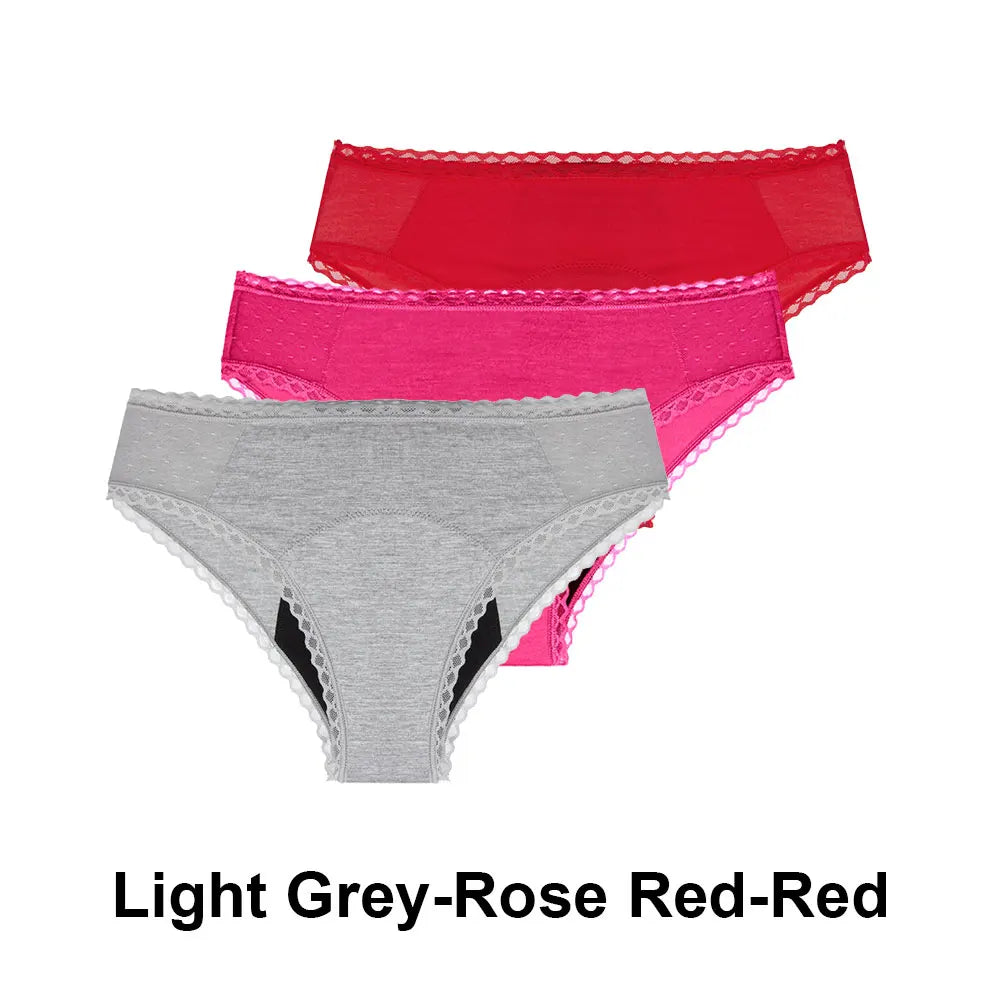 3Pcs/Set Absorbent Menstrual Panties - Motionshop