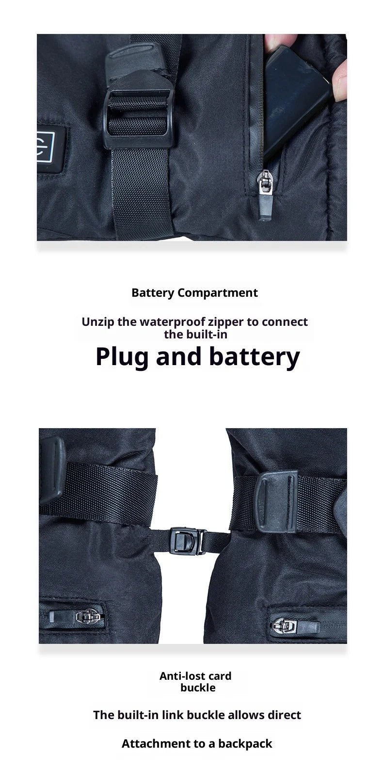 Electric Warm Winter Gloves Rechargeable Heat Gloves