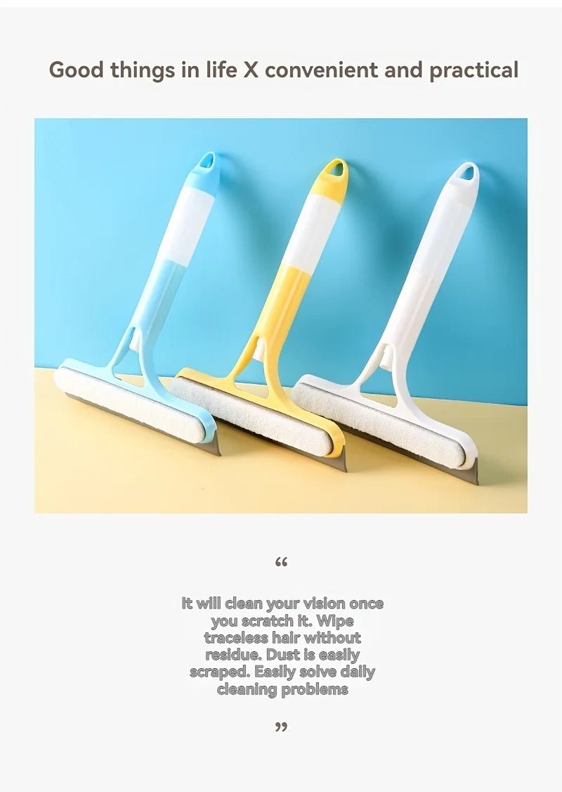 3-in-1 Glass Cleaning Tool for Home Bathroom Mirror and Windows, Water Wiper Squeegee for Shower and Glass Surfaces