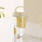 2L Cold Water Pitcher Faucet with Filter Beverage Bucket Refrigerator Beverage Dispenser Large Capacity Summer Drink Container