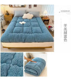 Mattress Topper Warm Lamb Fleece Mattress Upholstered Bed Winter Student Dormitory Sleeping Pad Single Double Floor Mat