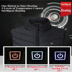 21 Areas Electric Usb Heater Tactical Vest Jacket Man Thermal Vest Body Warmer Coat 6XL