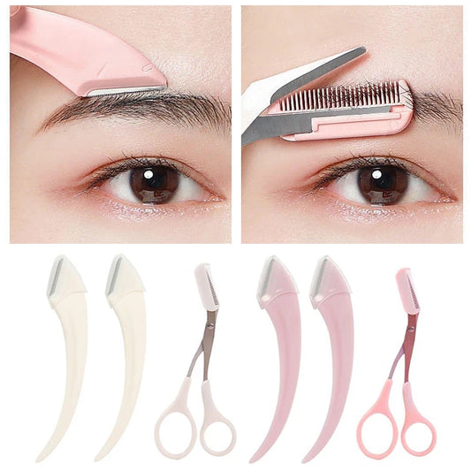 Eyebrow Razor & Scissor Set – Precision Trimming for Women - Motionshop
