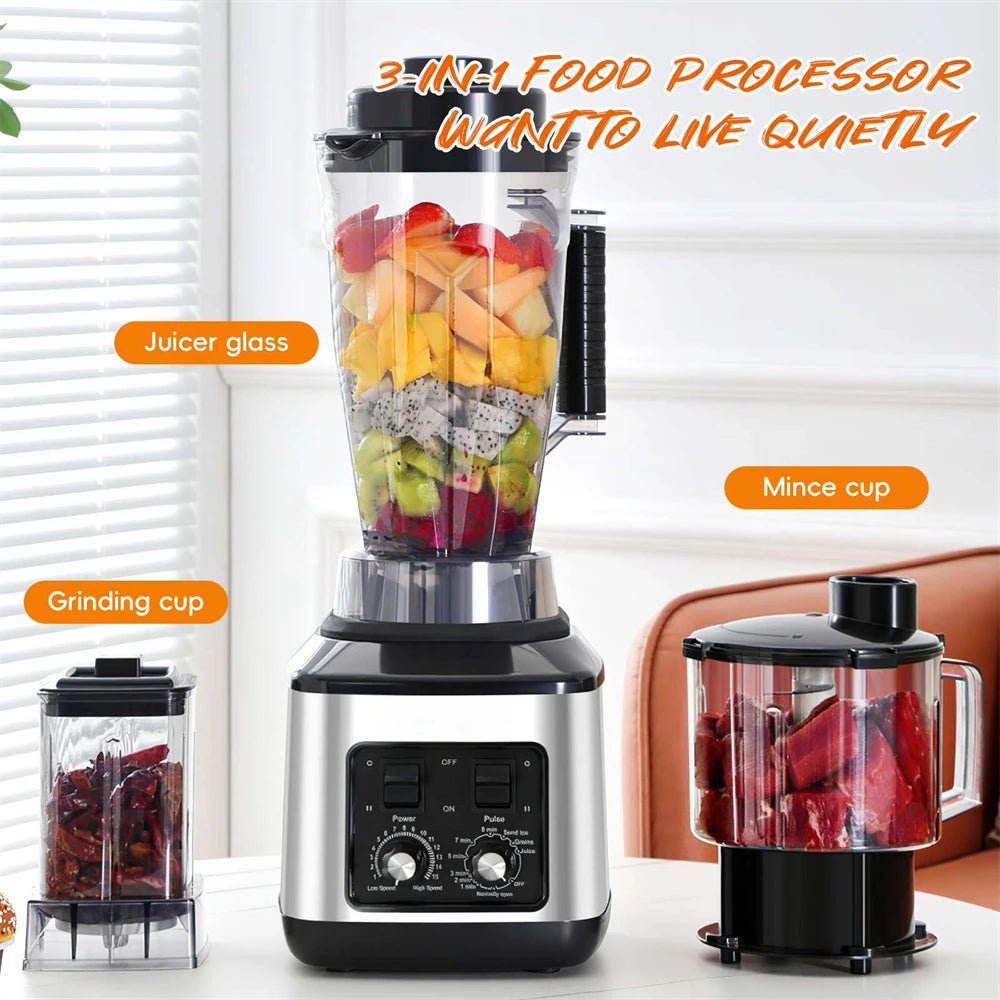 3 in 1 Electric Blender 9500W fuel Multifunctional mixed Juicer Smoothie Maker 3L + 1. 5l + 0.5L Container Food Processor boxer
