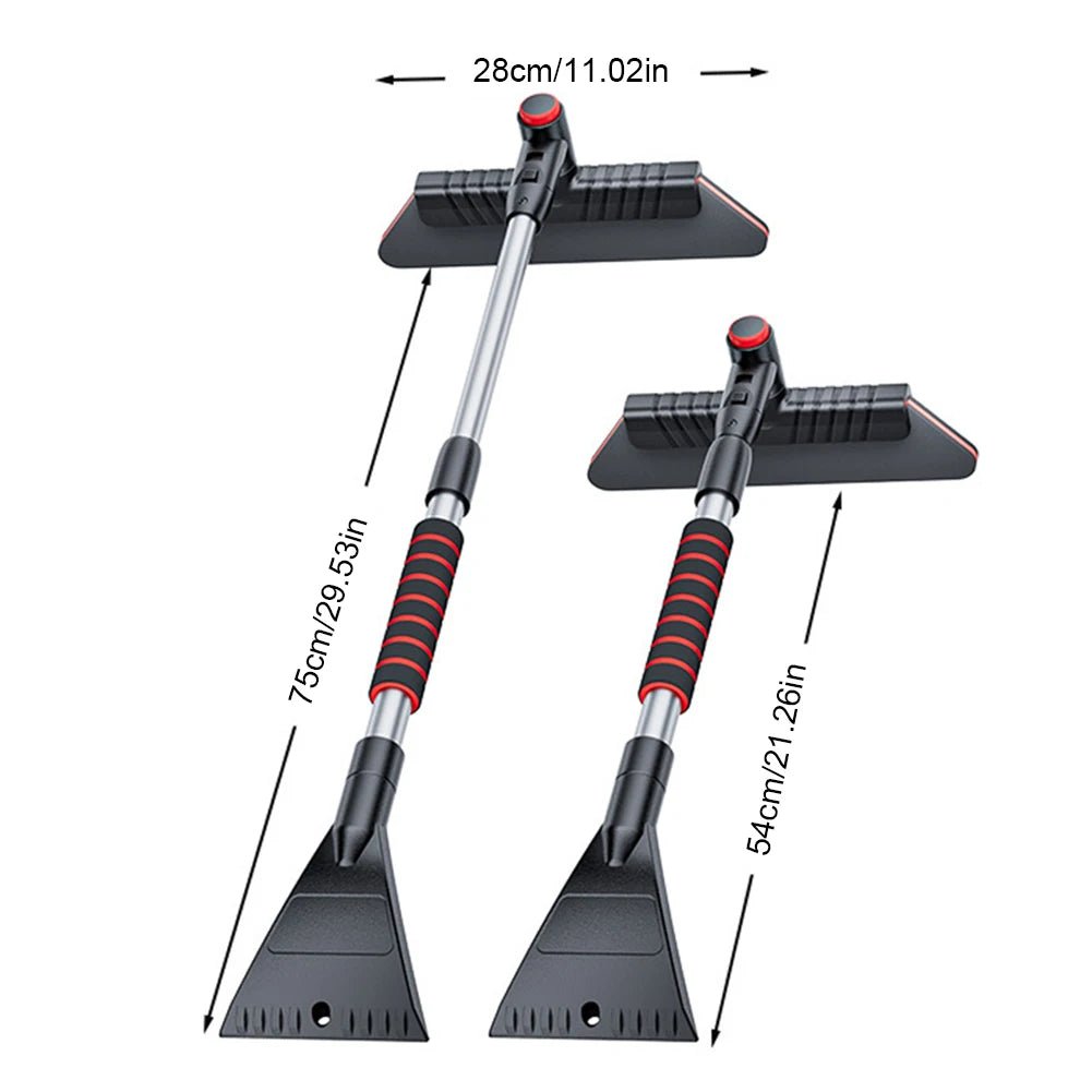 2 In 1 Extendable Ice Scraper Multifunctional Windshield Snow Remover Ergonomic Handle Retractable Snow Remover Car Accessories - Motionshop