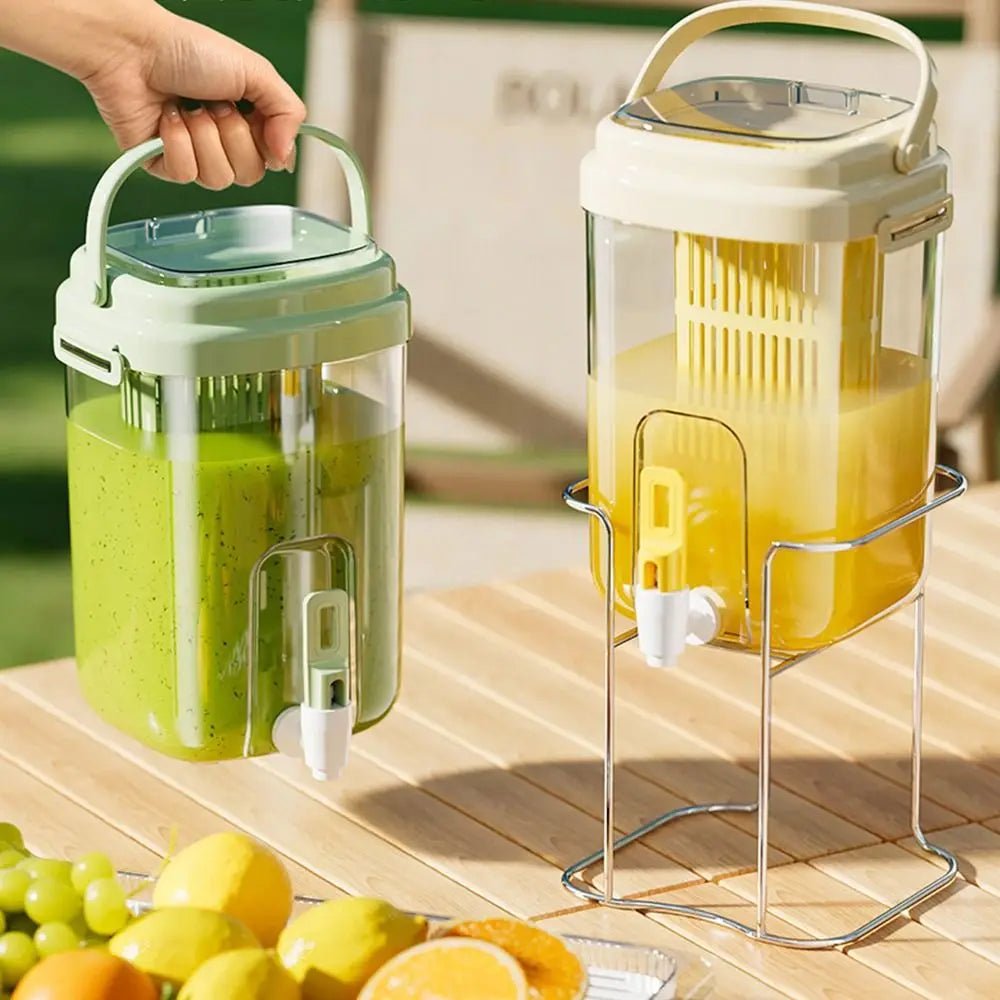 2L Cold Water Pitcher Faucet with Filter Beverage Bucket Refrigerator Beverage Dispenser Large Capacity Summer Drink Container