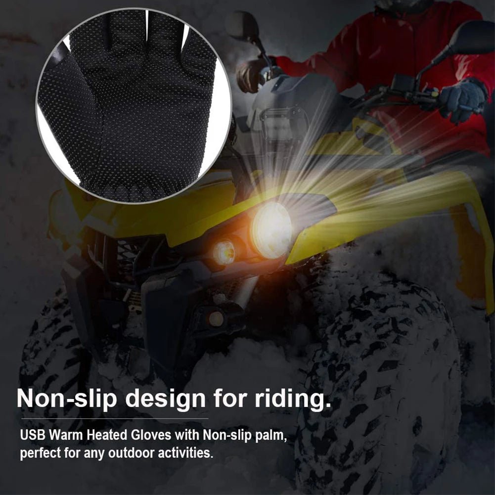Winter Electric Warming Gloves Thermal Heated Gloves USB Heated Gloves