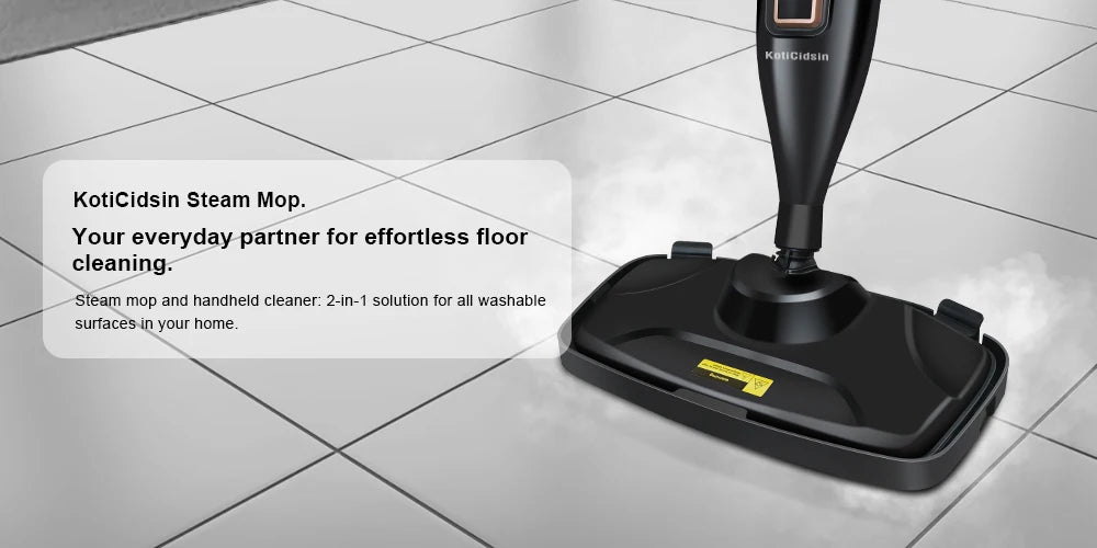 Steam vacuum cleaner -12 in 1 - 1250W - 330 ml-eliminates viruses and bacteria