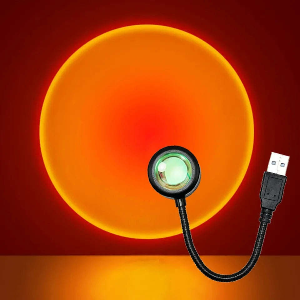 Mini USB Atmosphäre Nachtlicht Sonnenuntergang Projektionslampe ABS für Schlafzimmer Live Hintergrund Wanddekoration Lichter