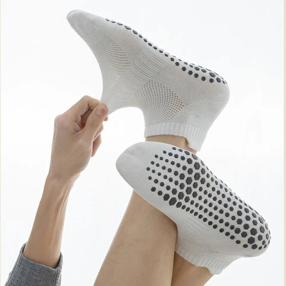 Yoga slipper Socks Men Cotton Thin Silicone Non - slip Grip Pilates Low - ankle Sock - Motionshop