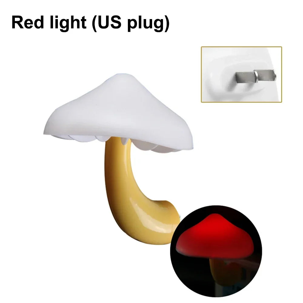 Mini-LED-Nachtlichter: Pilzform, automatischer Sensor