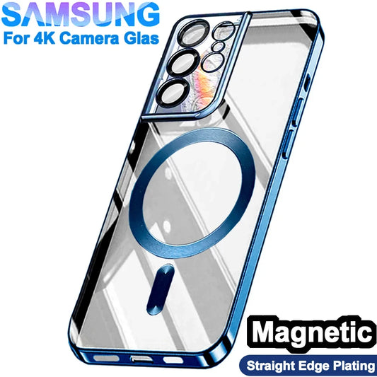 Magsafe Magnet Cover Case Samsung S21 S23 Fe S22 Plus S24 Ultra 10H 5K - Motionshop