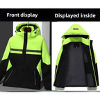 Winter Jacket, Waterproof Windproof Reflective Thermal Coat with Fleece Lining