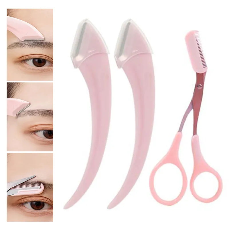 Eyebrow Razor & Scissor Set – Precision Trimming for Women - Motionshop