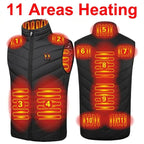 21 Areas Electric Usb Heater Tactical Vest Jacket Man Thermal Vest Body Warmer Coat 6XL