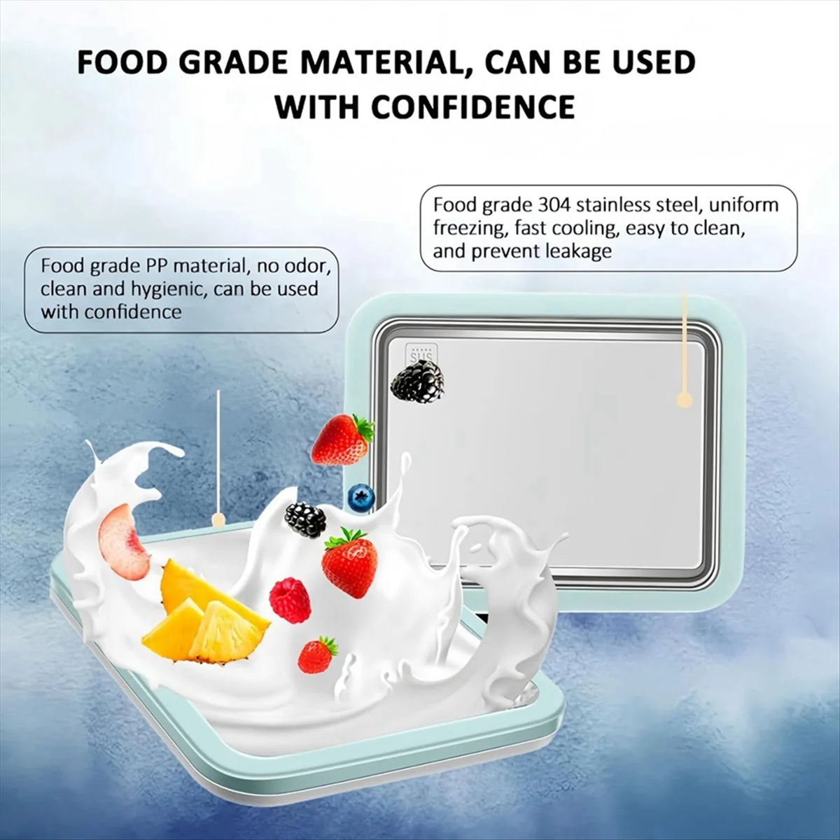 Instant Ice Cream Maker,Homemade DIY Ice Cream,Freeze Yogurt Rolls - Motionshop