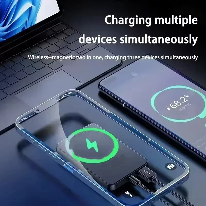 Wireless Power Bank Magnetic 500000mAh 22.5W Fast Charging External Battery Charger For Huawei Samsung iPhone PD 20W Universal