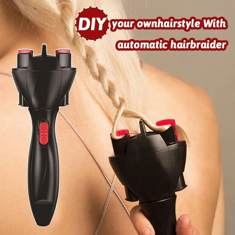360 Degree Rotating Automatic Hair Braider Machine Two Strand Twist Braid Maker Electric Hair Styling Tool for Women Girls