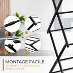 Indoor and outdoor laundry drying Rack Foldable Clothes Drying Rack 3 levels Black White Clothes Drying Rack