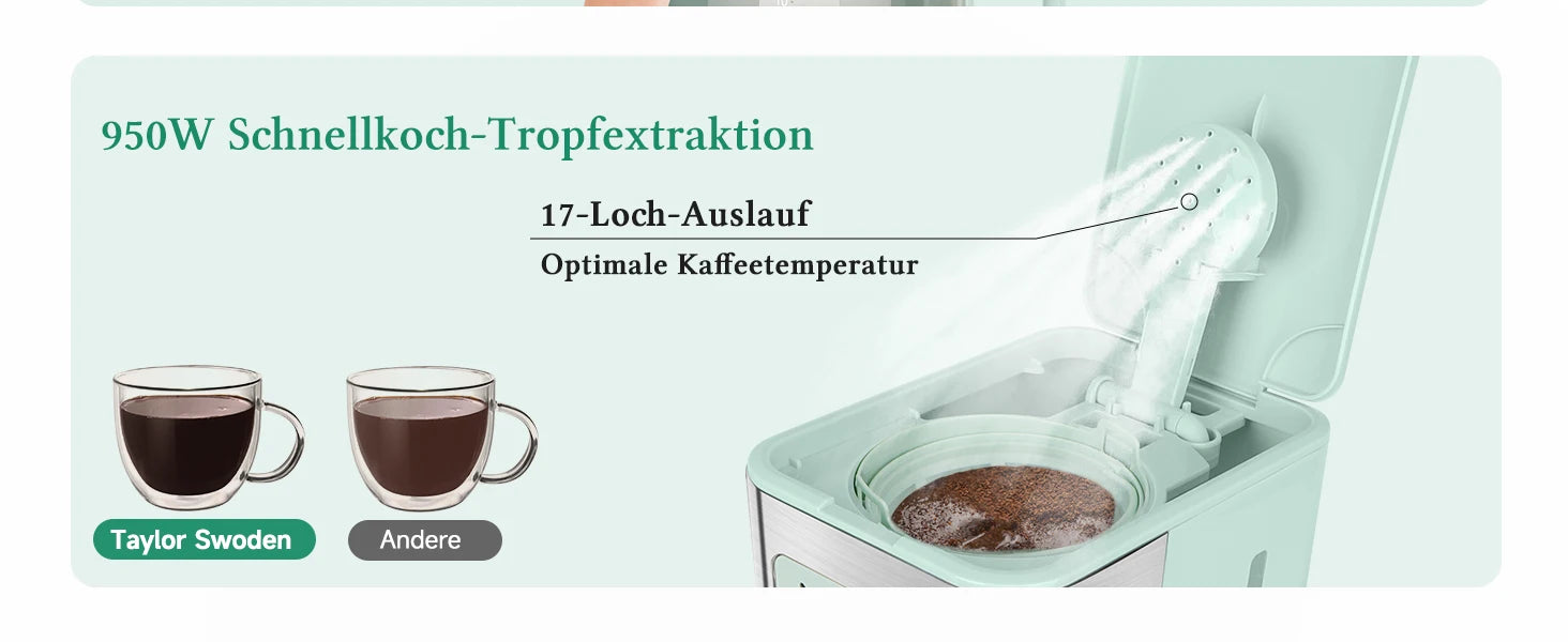 Coffee Maker with Timer, 1.5L Filter Coffee Maker, 12 Cups, Automatic Shut-Off, Drip Stop, Reusable Filter Motionshop