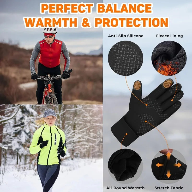 Winter Warm Gloves Touch Screen Windproof Cold-proof Gloves