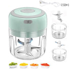 Electric Mini press Garlic Chopper - Rechargeable USB Masher with Powerful Lithium Battery, Easy Meat Grinder