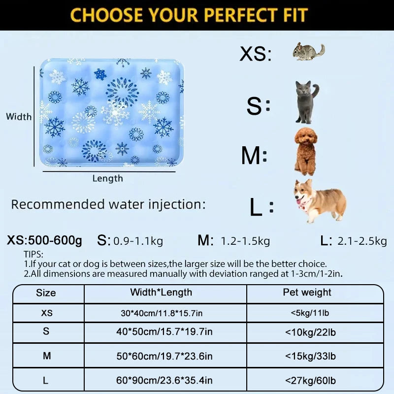 Dog Cooling Mat Summer Pet Self Cooling Pad Cat Bed Mat for Small Medium Large Dogs Indoor Dog Crate Mat Keep Your Pet Cool - Motionshop