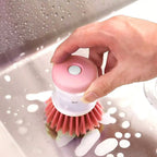 2 IN 1 Dish Brush with Soap Dispenser Multi Use Universal Kitchen Dish Palm Scrub