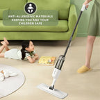 Spray Mop With Reusable Microfibers Pads 360° Rotation Floor Cleaning Mop 500ML Big Capacity Square Triangle Bottle