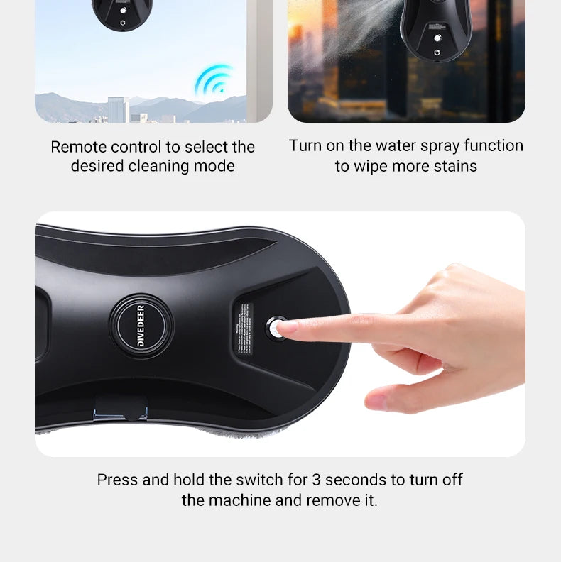 Vacuum Window Cleaning Robot Window Cleaner Electric Glass limpiacristales Remote Control