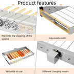 Electric Grill Automatic Rotating Barbecue Grill With Skewers Adjustable Width Stainless Steel BBQ Turner Stove Barbecue Grill