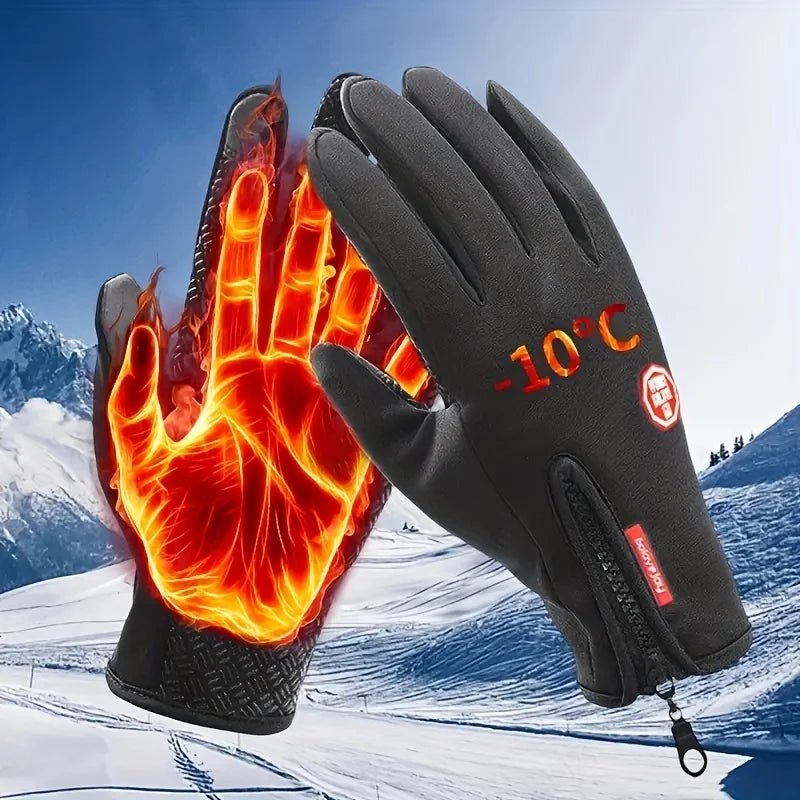 Winter Gloves Men Outdoor Waterproof Warm Mitten Gloves Unisex