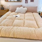 Mattress Topper Warm Lamb Fleece Mattress Upholstered Bed Winter Student Dormitory Sleeping Pad Single Double Floor Mat
