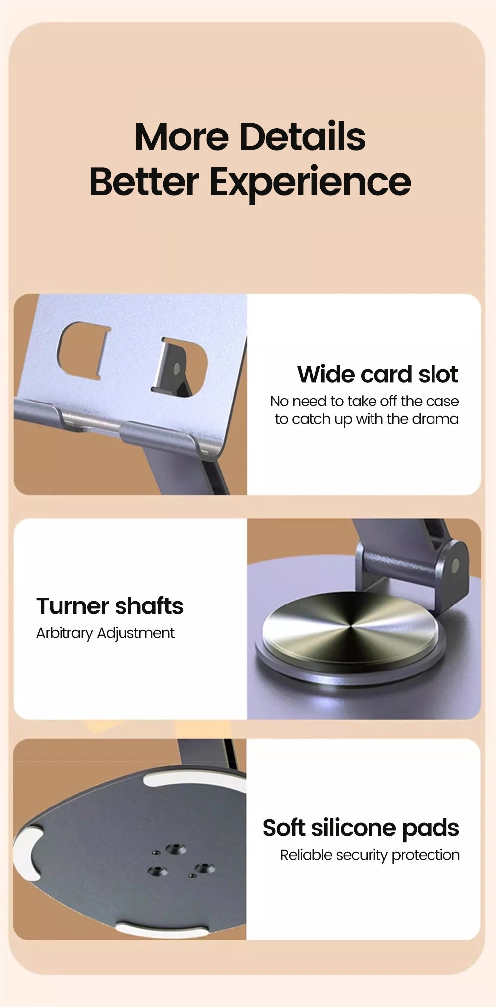 Rotating Cell Phone Holder Support Desktop Stand For iPad Samsung iPhone 15 14 13 Mobile Mount