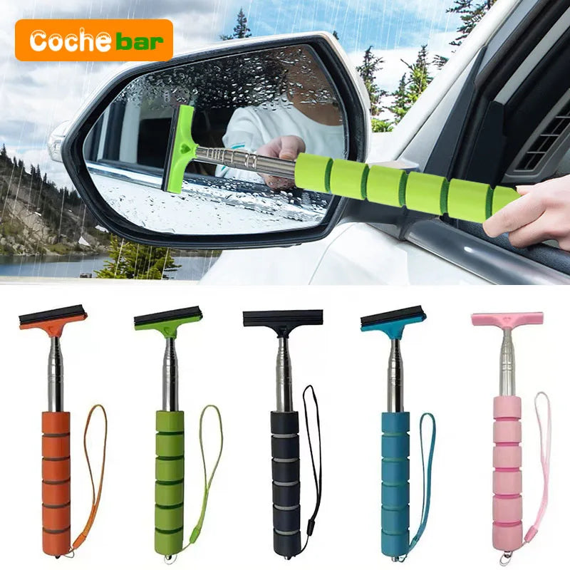 Car Mirror Wiper – Telescopic Glass & Mist Cleaning Tool - Motionshop