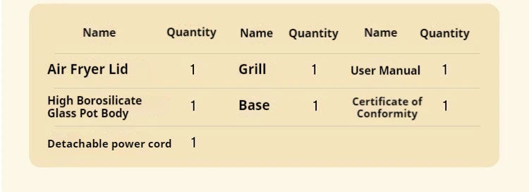 Large capacity electric oven with air fryer, beige French fry maker, gift visible fryer