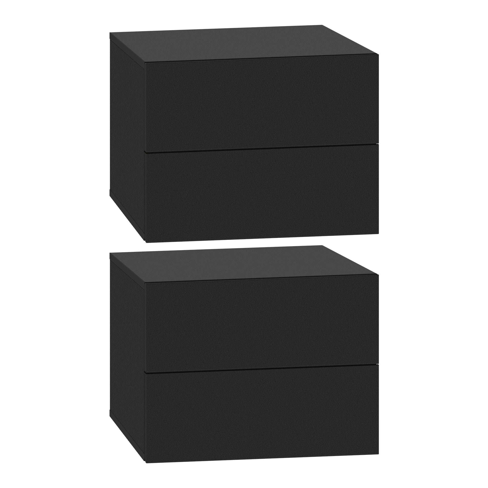 WOLTU 2PCS/Set Modern Bedroom Nightstand Hanging Bedside Table Wall Mounted Bedside Cabinet with Drawer for Living Room
