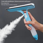 3-in-1 Glass Cleaning Tool for Home Bathroom Mirror and Windows, Water Wiper Squeegee for Shower and Glass Surfaces