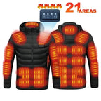 Men Winter USB Electric Heated Coat Functional Self Heating Clothes