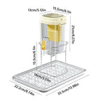 2L Cold Water Pitcher Faucet with Filter Beverage Bucket Refrigerator Beverage Dispenser Large Capacity Summer Drink Container