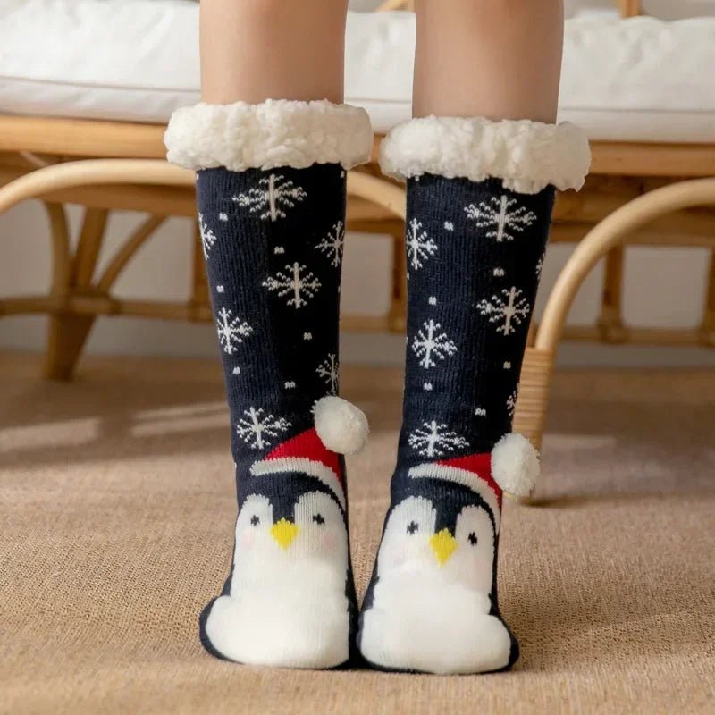 Thermal Winter Warm Slipper Socks Non Slip Grip Fluffy Fuzzy Slipper Socks Short Furry Monkey - Motionshop