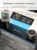 Stainless Steel Kitchen Sink With Waterfall Extra Large Single Bowl Digital Display Multifunctional Dishwashing Sinks