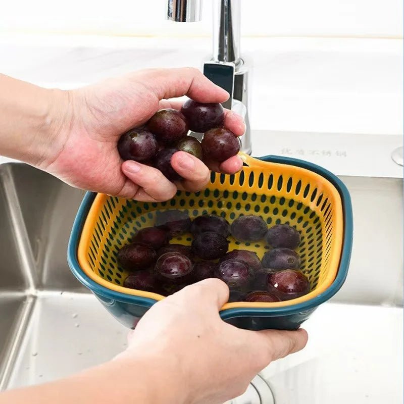 6-Piece Set/Double-Layer Draining Basket Kitchen Sink Strainer Basket