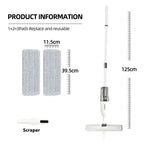 Spray Mop With Reusable Microfibers Pads 360° Rotation Floor Cleaning Mop 500ML Big Capacity Square Triangle Bottle